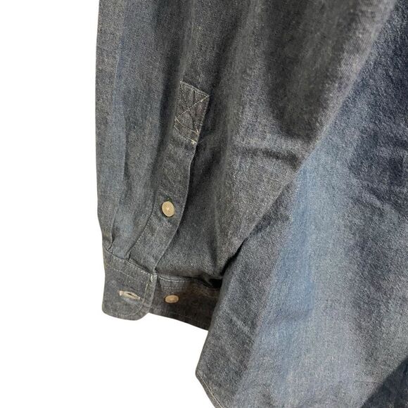 Vintage Tommy Hilfiger Denim Plaid Collar Button Down Long Sleeve Shirt MED - Picture 5 of 7